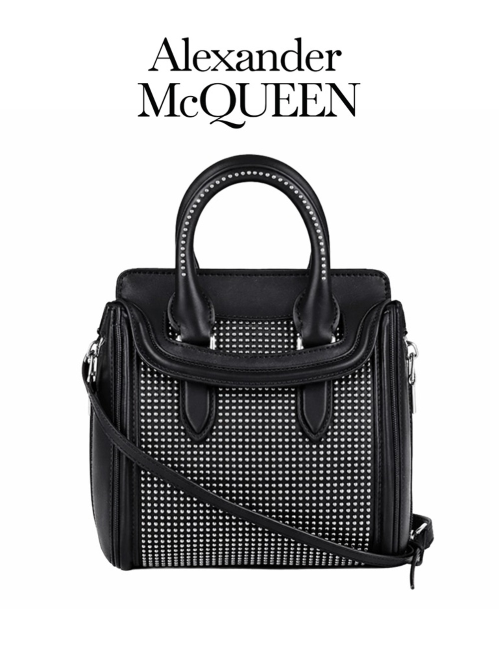 Alexander McQueen Heroine Mini Studded Leather Tote